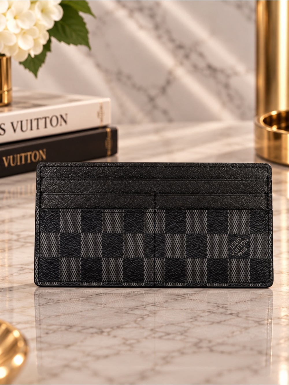 Louis Vuitton Damier Graphite Long Multi-Card Holder Slim ID Wallet Insert COA